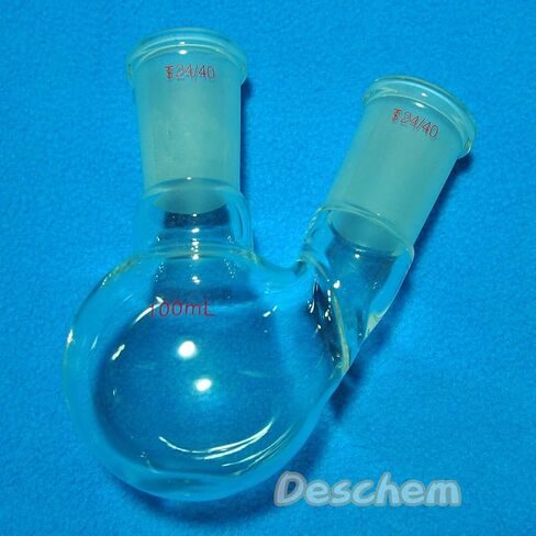 3000ml 24/40 Round Bottom Glass Flask 2-Neck 3L Laboratory Two Necks Chemistry Boiling Vessel in Saudi Arabia