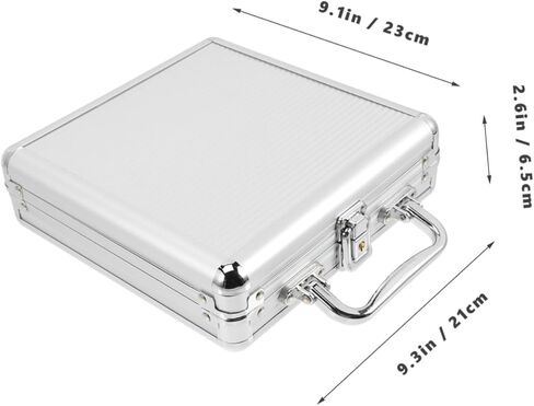 Milisten Poker Chip Carry Case Large Capacity Storage Box for Poker Chips Cards Dice with Compartment Inner Structure Safe Buckle Lock Design Comfortable Handle in Kuwait