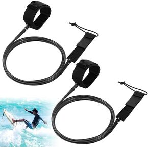 2 Pcs Surf Leash 6/7/8 ft Straight Surf Board Leashes 6/7mm Surfboard Leash Legrope Wrist Strap for Paddleboard, Shortboard, Longboard, Surfboards in Saudi Arabia