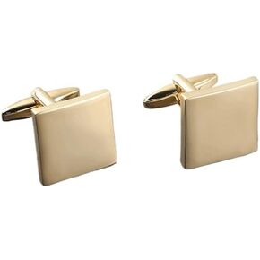 Square Plated Polished Metal Cufflinks for Men French Shirt Cufflinks(White-Fruit peach5) in Saudi Arabia