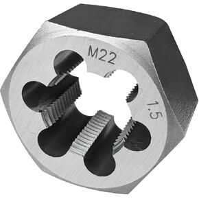 Metric M22 x1.5 Right Hand Hex Die for Fixed Die Screw Cutting & Tapping Repair Tool, Gcr15 Alloy Steel in Saudi Arabia
