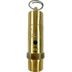 Brass, 1/2" NPT Industrial Hard Seat Safety Pressure Relief Valve, Made In The USA (125 PSI / 254 SCFM) in Kuwait