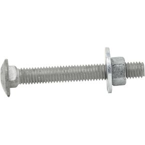 1/4 "-20 × 3-1/2" (100 حزمة) طقم الترباس المجلفن من الدرجة 307A ، يتضمن 1/4 "غسالات مسطحة (100 جهاز كمبيوتر) و 1/4" -20 من المكسرات السداسية (100 صورة) ، تراجع الساخن المجلفن للاستخدام الخارجي من قبل مستودع التثبيت ، LLC ، LLC in Kuwait