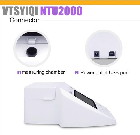 مجموعة عداد عداد تعكر Benchtop مع نطاق تحليل الجسيمات المعلق من 0 إلى 2000 NTU/FNU 0 إلى 500 EBC 0 إلى 9999 ASBC دقة ± 2 ٪ 4 PCS حلول المعايرة السائلة 2 إلى 7 نقطة معايرة USB in Kuwait