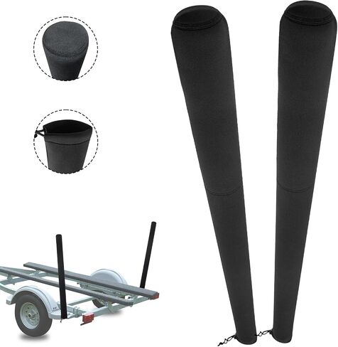 2pcs Boat Trailer Guide Pole Covers,Universal Adjustable Cushion Fillet Neoprene Accessories Trailers Protective Cover,Duty MarineTrailers Poles Cover for Ski,Fishing Boat or Sailboat Trailer in Kuwait