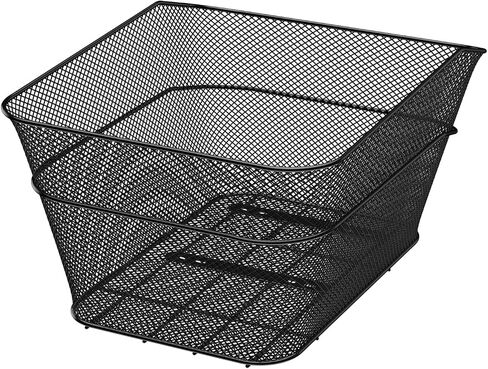 VEVOR Rear Bike Basket, Wire Mesh Bicycle Basket with Cargo Net & Waterproof Cover, Durable Metal Bike Back Basket, Fits Most Rear Bike Racks, Mounting Tools Included in Saudi Arabia