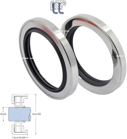 PTFE+304SS 90 * 110 * 115 * 120 * 130 * 10 * 12 * 15 شفاه مزدوجة شافت بوتف الصلب المقاوم للصدأ (شفاه مزدوجة 95 * 110 * 10) in Saudi Arabia