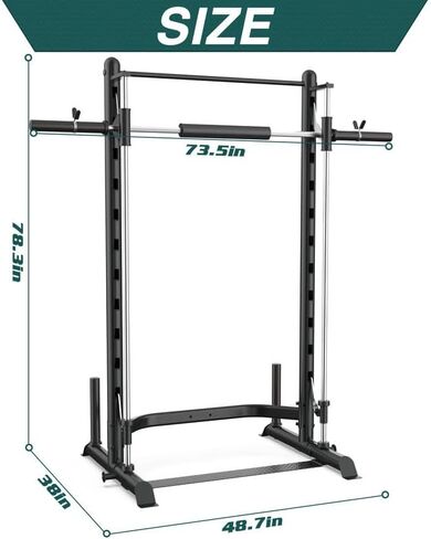 SincMill Squat Rack for Home Gym Bench Press bar Weight Bench Set for Home Gym Power Rack Machines S1000 in Kuwait