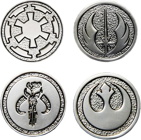 Metal Mandalore Skull Badge 4-Piece Pin Jedi Order Symbol Badge Pin Set Accessories in Saudi Arabia