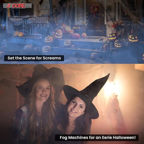 5 Core Fog Smoke Machine 750W & 2700CFM LED Lights Effect Low Lying Indoor 250ML Fog Maker with Fogger for Halloween with 1 Wired Receiver & RGB Remote Controls FOG 750 ORG in Saudi Arabia