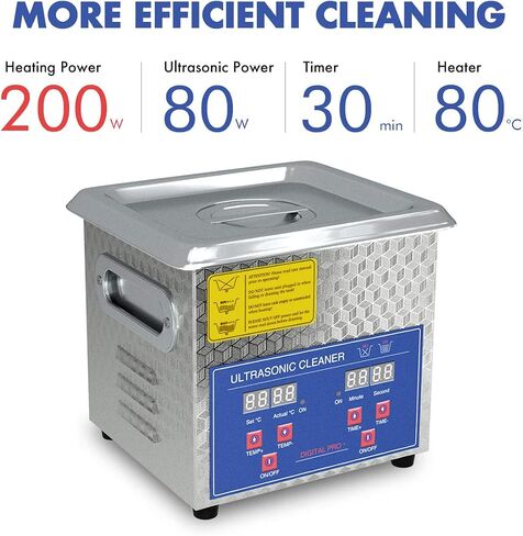 Digital Ultrasonic Parts Cleaner 3L for Cleaning Carbs Jewelry Injectors Bullets Guns and Brass 200W Heated Professional Ultrasonic Cleaning Machine Dareflow in Saudi Arabia