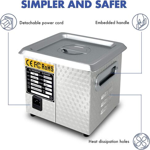 Digital Ultrasonic Parts Cleaner 3L for Cleaning Carbs Jewelry Injectors Bullets Guns and Brass 200W Heated Professional Ultrasonic Cleaning Machine Dareflow in Saudi Arabia