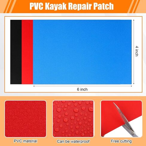 49 Pcs Inflatable Boat Repair Kit Pool Liner Patch Kit Waterproof with 30 ml Glue, Heavy Duty TPU Repair Patch Self Adhesive for Air Mattress, Tent, Swimming Ring, Raft, Kayak in Saudi Arabia