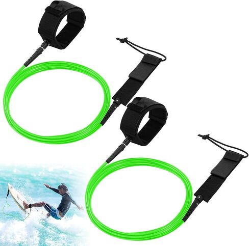 2 Pcs Surf Leash 6/7/8 ft Straight Surf Board Leashes 6/7mm Surfboard Leash Legrope Wrist Strap for Paddleboard, Shortboard, Longboard, Surfboards in Saudi Arabia