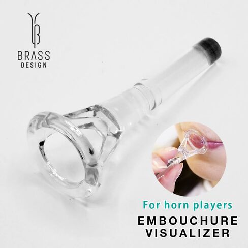 Horn Embouchure Visualizer (Clear Design) – Mouthpiece Practice Tool – BRASS DESIGN [Rim Diameter: 0.71" / 18.0mm] in Saudi Arabia
