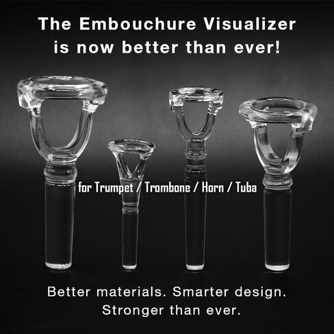 Horn Embouchure Visualizer (Clear Design) – Mouthpiece Practice Tool – BRASS DESIGN [Rim Diameter: 0.71" / 18.0mm] in Saudi Arabia
