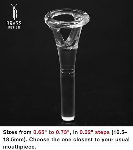 Horn Embouchure Visualizer (Clear Design) – Mouthpiece Practice Tool – BRASS DESIGN [Rim Diameter: 0.71" / 18.0mm] in Saudi Arabia