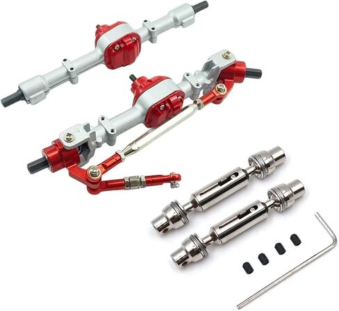 MN D90 D91 D96 D99S MN-90 MN99S Metal Front and Rear Axle with Drive Shaft 1/12 RC Car Upgrades Parts Accessories(Silver) in Saudi Arabia