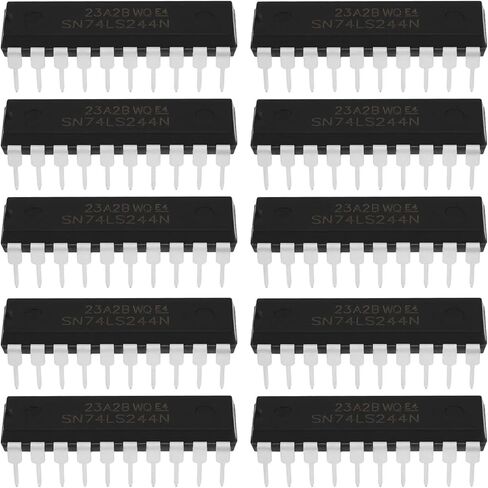 SING F LTD 10pcs SN74LS244N Octal Channel Buffer & Line Driver 3-State 20-Pin Integrated Circuit DIP-20 Tri-State Octal Buffer Driver in Saudi Arabia