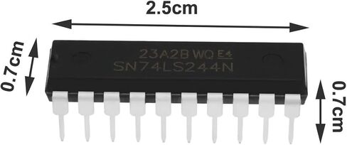 SING F LTD 10pcs SN74LS244N Octal Channel Buffer & Line Driver 3-State 20-Pin Integrated Circuit DIP-20 Tri-State Octal Buffer Driver in Saudi Arabia