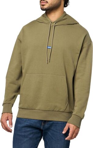 Hugo Men's Twill French Terry Logo Patch Switshirs in Saudi Arabia
