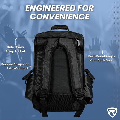 حقائب ظهر backed backed backed Rockville RVBAG25 ، 22 × 14 بوصة ، نايلون متين ، أحزمة قابلة للتعديل ، جيوب متعددة ، لوحدات تحكم DJ ، الخلاطات ، لوحات المفاتيح in Saudi Arabia
