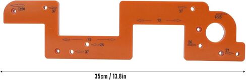 Arc Grooving Auxiliary Tool, 13.8in Woodworking arc Slotting Template, Round Corner Radius Templates Slot Positioning Tool for Wardrobe Kitchen Handle, Cabinet Door (8mm) in Saudi Arabia