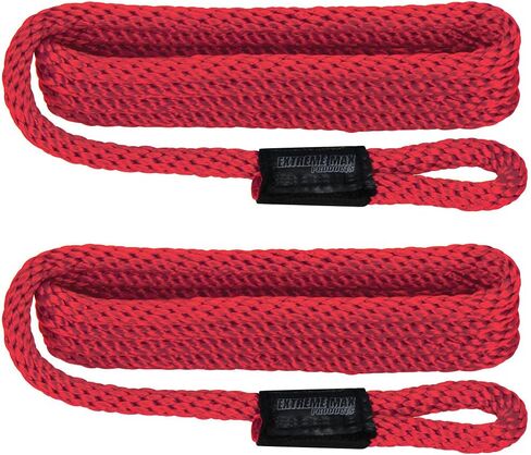 Extreme Max 3006.2156 BoatTector Solid Braid MFP Fender Line Value 2-Pack - 3/8" x 5', Red in Saudi Arabia