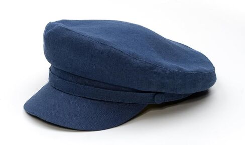 Sterkowski Pireus 100 ٪ Linen Breton Cap للرجال والنساء - غطاء بحار مترجّي تقليدي in Kuwait