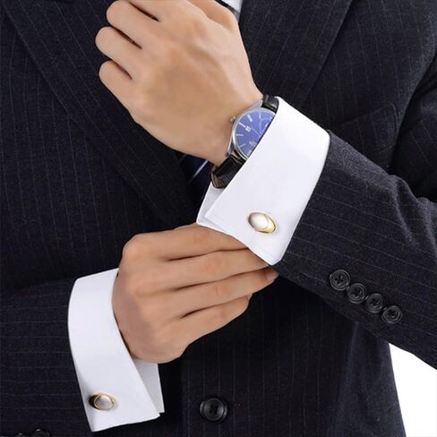 Electroplated Two-Tone Brushed Copper Cufflinks for Men Gold French Cuff Cuff Wedding Stud in Saudi Arabia