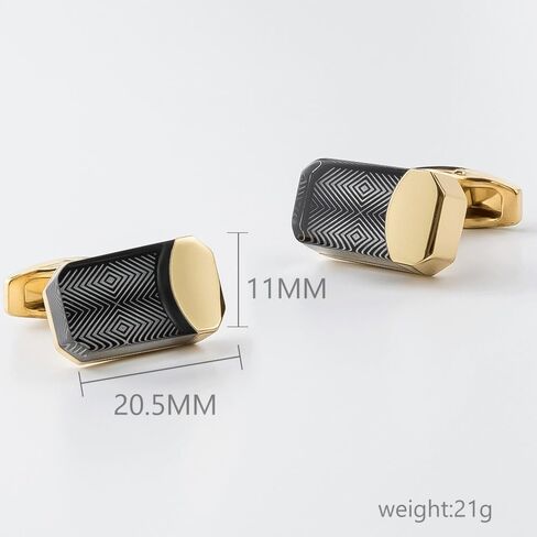 Drip Glue Electroplated Alloy Cufflinks Classic Business French Cufflinks for Men(D) in Saudi Arabia