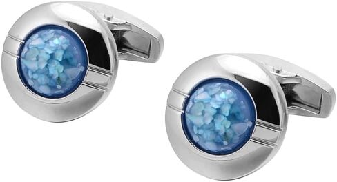 Inlaid Sky Crystal Round French Cufflinks Shirt Sleeve Nail Men's French Buttons in Saudi Arabia