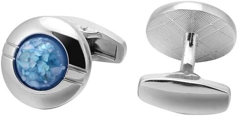 Inlaid Sky Crystal Round French Cufflinks Shirt Sleeve Nail Men's French Buttons in Saudi Arabia