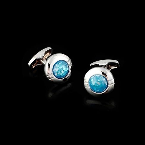 Inlaid Sky Crystal Round French Cufflinks Shirt Sleeve Nail Men's French Buttons in Saudi Arabia