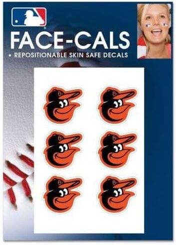 Wincraft MLB Baltimore Orioles Face Tattoos, Team Colors, One Size in Saudi Arabia