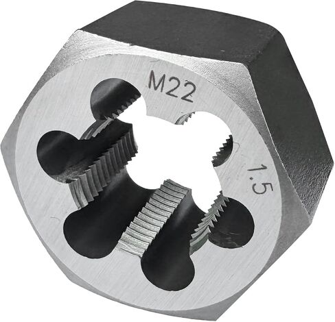 Metric M22 x1.5 Right Hand Hex Die for Fixed Die Screw Cutting & Tapping Repair Tool, Gcr15 Alloy Steel in Saudi Arabia