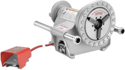 RIDGID 41855 Model 300 جهاز ترابط أنابيب محرك أقراص طاقة ، 38 دورة في الدقيقة ، 1/2 محرك عالمي ، 115 فولت 25-60Hz ، متوافق مع الطراز 975 و 916 و 918 و 920 لفة ، Silver. in Kuwait