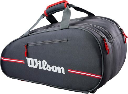 WILSON Team Padel Bag - Holds up to 4 Padel Rackets, Black/Red in Saudi Arabia