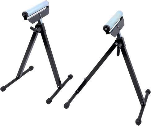 FindMall 2PCS قابلية للتعديل حامل الأسطوانة 26-3/4 إلى 42-1/5 موقف قبيحة قابلة للطي للأعمال الخشبية ومشاهدة الجدول in Saudi Arabia