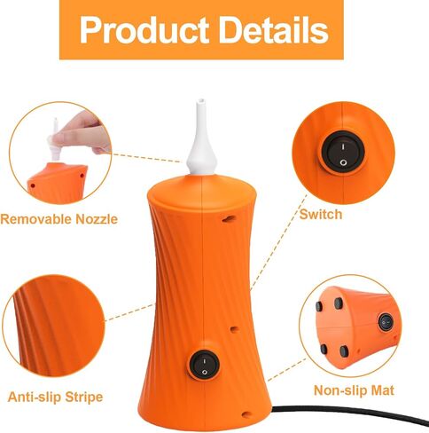 Balloon Pump Electric Air Balloon Pump Balloon Inflator for Foil Animal, Classic, Long Balloons in Kuwait