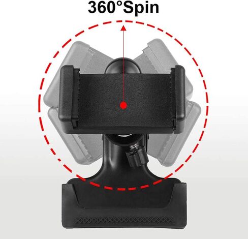 حامل رأس الجيتار مقطع الهاتف المحمول ، 360 Rotation Live Broracket Bracket Clip Guitar Guitar Bass Head Head Head Bracket Stand for Guitar Accessories for 2.16in-2.95in Phone Universal in Saudi Arabia