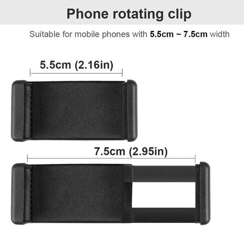 حامل رأس الجيتار مقطع الهاتف المحمول ، 360 Rotation Live Broracket Bracket Clip Guitar Guitar Bass Head Head Head Bracket Stand for Guitar Accessories for 2.16in-2.95in Phone Universal in Saudi Arabia