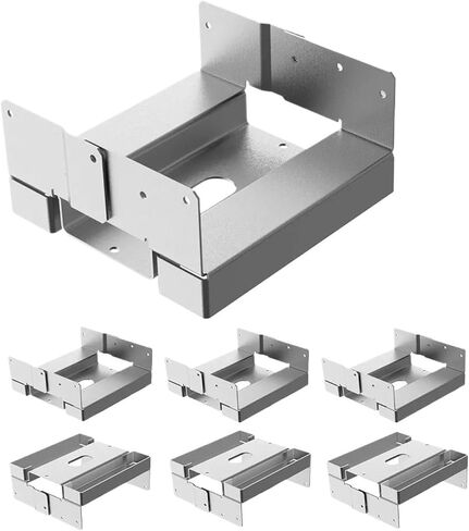 6 PCS 6x6 Post Base for Concrete Interal Galvanized Post Bracket with 1" Standoff for Deck Patio Gazebo Pergola Porch in Saudi Arabia