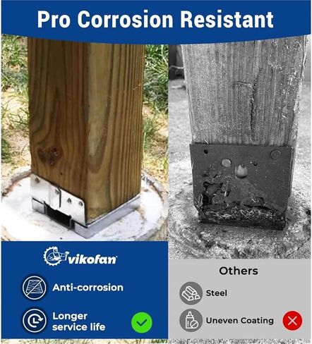 6 PCS 6x6 Post Base for Concrete Interal Galvanized Post Bracket with 1" Standoff for Deck Patio Gazebo Pergola Porch in Saudi Arabia