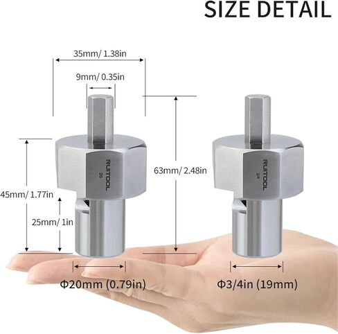 1pc Workbench Dog Hole Chamfer Reamer Tool Stainless Steel 20mm 3/4 Inch Dog Hole Shaping Trimmer Hex Shank for Electric Drill(19 mm) in Saudi Arabia