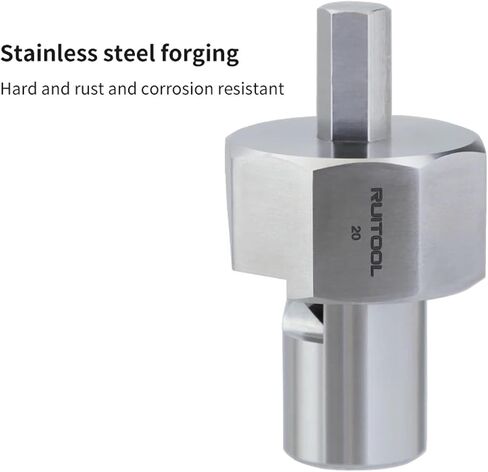 1pc Workbench Dog Hole Chamfer Reamer Tool Stainless Steel 20mm 3/4 Inch Dog Hole Shaping Trimmer Hex Shank for Electric Drill(19 mm) in Saudi Arabia