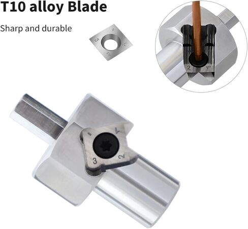 1pc Workbench Dog Hole Chamfer Reamer Tool Stainless Steel 20mm 3/4 Inch Dog Hole Shaping Trimmer Hex Shank for Electric Drill(19 mm) in Saudi Arabia