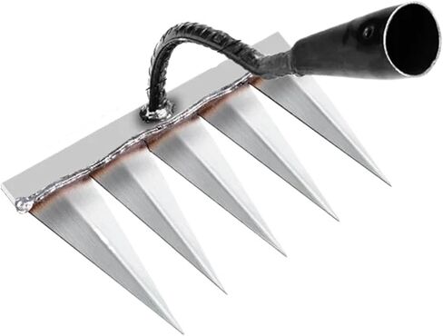 Weeding Rake Head Garden Claw Rake Metal Carbon Steel Tooth Nail Rake Weed Tooth Scraper Heavy Gardening Loose Soil Weeding Tool(C) in Saudi Arabia