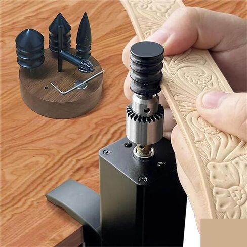 Leather Burnisher Polishing Machine Adjustable Speed 1500-6000 RPM Handheld Edge Grinding Tool 4 Heads Leather Finishing in Saudi Arabia