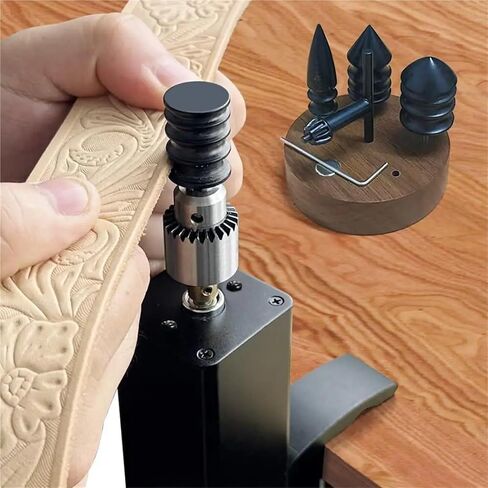 Leather Burnisher Polishing Machine Adjustable Speed 1500-6000 RPM Handheld Edge Grinding Tool 4 Heads Leather Finishing in Saudi Arabia